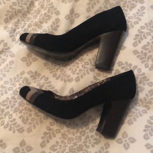 Missoni geometric black closed toe heels, sz 8.5